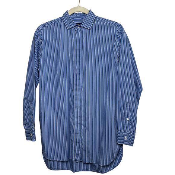 Vtg Polo Ralph Lauren Striped Button Down SIZE 6 French Front Preppy Academia - Picture 11 of 12